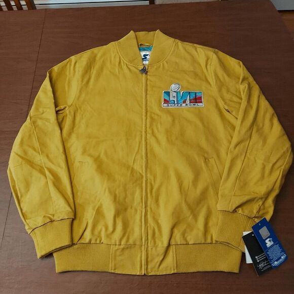 Starter Super Bowl LVII Full Zip Varsity Jacket By Michael Strahan Men's Size L